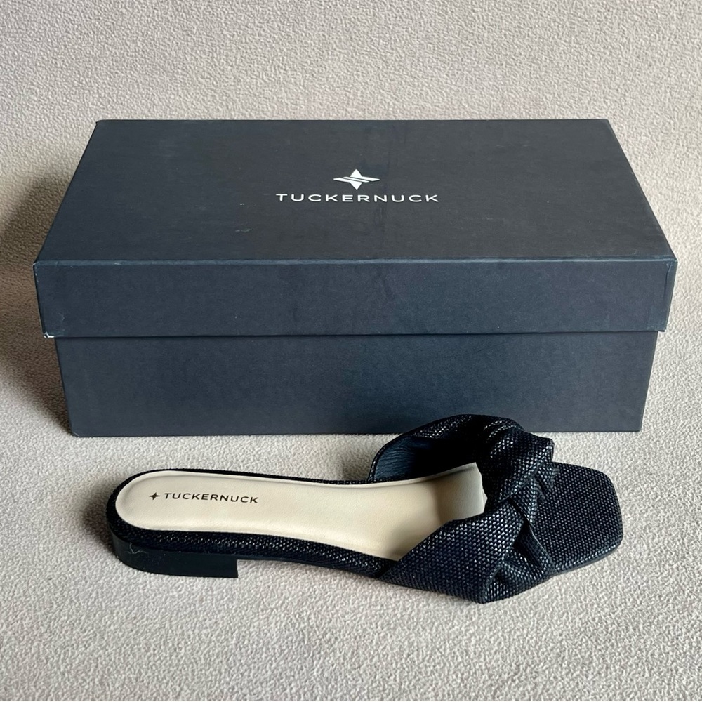 Like new in box! Tuckernuck Raffia Brit Sandals - Picture 6 of 10